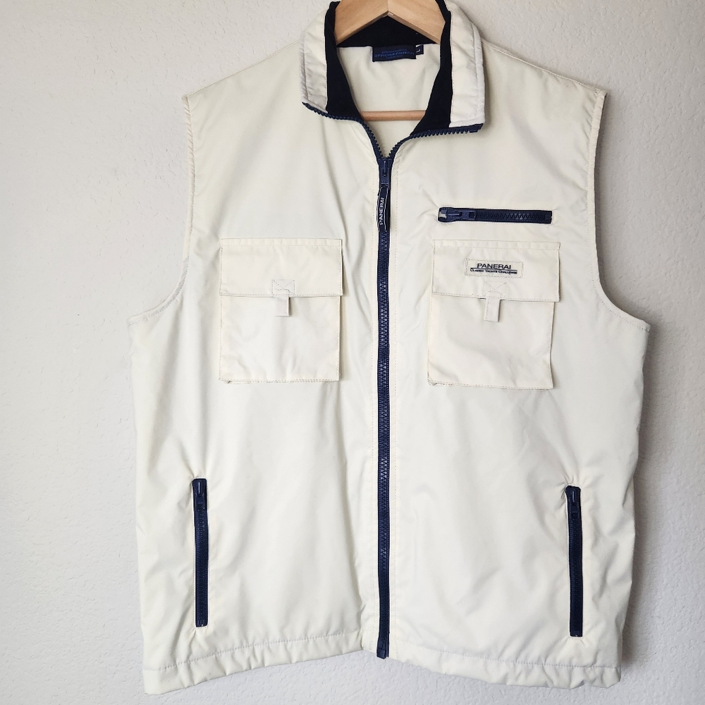Women's Panerai Waterproof Water Sport Vest Cream Color Multi Pockets Size L